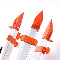Trépied professionnel en alliage d'acier pour appareil photo, support de niveau laser horizontal avec bulle réglable, jaune/rouge, portée de mesure 24-150 cm