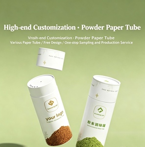 Conteneur à épices écologique en forme de cylindre, tube en carton kraft recyclable pour le sel, la poudre et les mini-emballages d'assaisonnements - Product Image 6