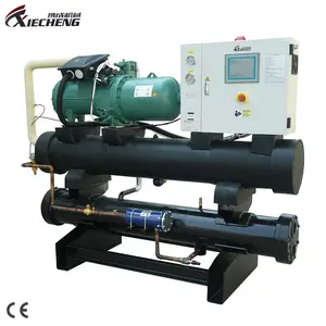 공장 R407C R134A 냉각 장치 산업 나사 압축기 물에 의하여 냉각되는 물 냉각장치