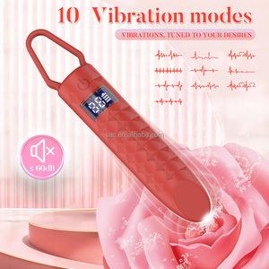 SacKnove Vente en Gros Mini Écran Numérique LCD 10 Vitesses Puissance Rechargeable Choc Électrique Oeuf Anal Sex Toy Femmes Bullet Vibrateur - Product Image 2