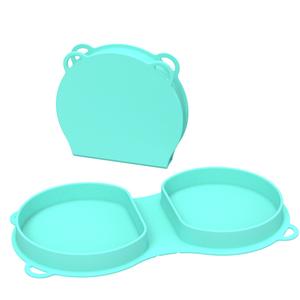 Ensemble <span class=keywords><strong>de</strong></span> vaisselle pliable, écologique et non toxique, personnalisable, mignon plateau d'alimentation en silicone pliable pour bébé - Product Image 4