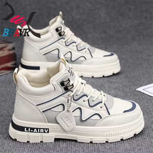 Botas nuevas para hombre con suela gruesa, informales, para montañismo, trabajo al aire libre - Product Image 1