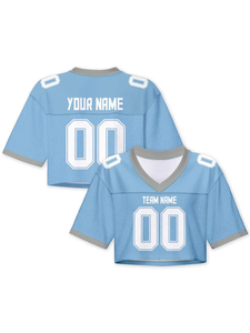 Maillot de football personnalisé avec nom, numéro et logo de l'équipe, Crop top personnalisé pour femmes, Maillots de cheerleading, Cadeau pour petite amie - Product Image 5