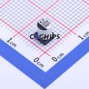 RVT1E4R7M0405 4.7UF 25V ตัวเก็บประจุอิเล็กโทรไลต์อะลูมิเนียมแบบ SMD, ขนาด D4xL5.4 มม. 20% 14mA-120Hz - Product Image 1