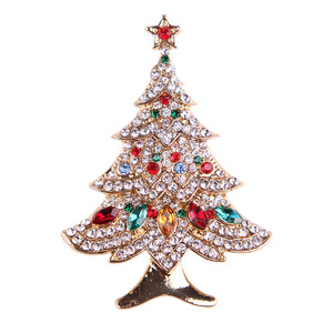 Broche de Natal em Liga Metálica Estilo Europeu-Americano, com Árvore de Natal, Sapato, Velhinho, Alce, Guirlanda, Floco de Neve e Sino, Unissex - Product Image 1