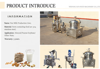 Machine industrielle de fabrication de lait d'amande machine commerciale d'extracteur de fabrication de lait de soja de noix de tigre de lait de soja de soja