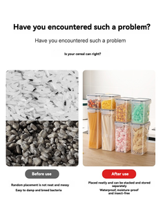 42 Pcs Set Bpa-free Hermético Plástico Empilhável Cozinha Organizador Cereal Seco Food Armazenamento Bin Box Container - Product Image 3