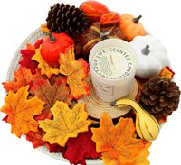 300 pièces mixte automne couleur feuilles d'érable artificielles d'automne pour mariage Art Scrapbooking décorations de jour de Thanksgiving