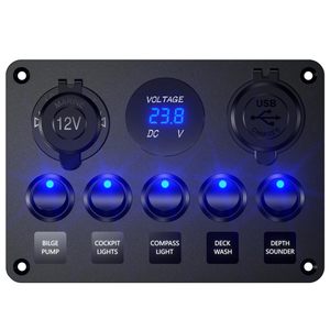 Đa chức năng không thấm nước chuyển đổi bảng điều khiển bộ phận ngắt mạch kỹ thuật số vôn kế xe sạc cho Thuyền biển tất cả các điều kiện mới - Product Image 1