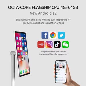 Monitor de TV inteligente Android 23,8 27 32 pulgadas con pantalla táctil, cámara integrada y soporte abatible para entretenimiento educativo familiar - Product Image 4