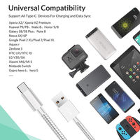 Câble de charge rapide USB Type-C en nylon tressé personnalisé avec logo, 3ft/6ft, à conducteur en cuivre pur pour ordinateur et écouteurs