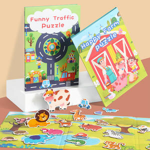 Grand livre de puzzle magnétique en bois pour enfants, thème <span class=keywords><strong>Big</strong></span> Ben, cadeau pour bébé, éveil, éducation précoce, intelligence cognitive - Product Image 3