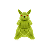 Jouet en peluche de kangourou vert personnalisé ODM/OEM-Animal en peluche ultra-doux avec yeux rouges et accent de cicatrice