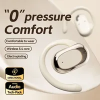 Nouveaux écouteurs sans fil promotionnels à conduction osseuse ouverte, avec crochet d'oreille rotatif, affichage LED de la puissance, ANC et son haute résolution