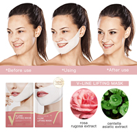 Masque facial en hydrogel amincissant et liftant en forme de V, miracle V-Line, réducteur de double menton, patch de collagène hydrolysé pour le visage et le corps, sculpture