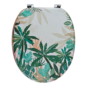 Wholesale Wood <strong>Toilet</strong> <strong>Seat</strong> Manufacturer Printed Design Molded MDF with Soft Close &amp; Quick Release Hinges - Product Image 3