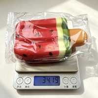 Nouvel Arrivage Jouet Anti-Stress Squishy en PU à Remontée Lente, Simulation Fruits et Crème Glacée, Jouet Fidget à Presser en Forme de Sucette Glacée