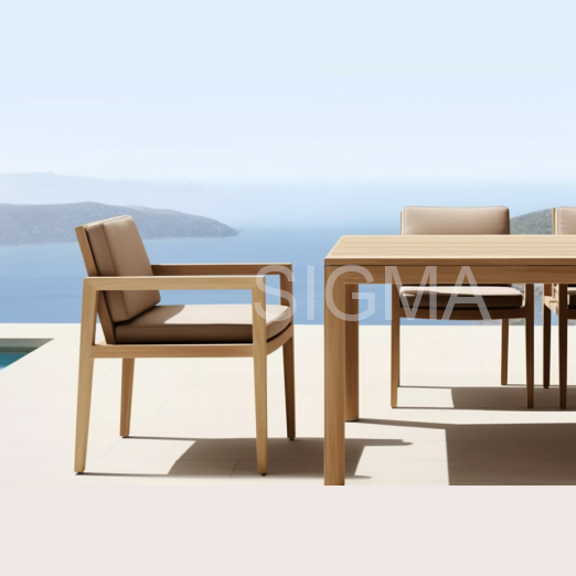 All Weather Wholesale Home Furniture High Quality Set Solid Wooden Teak Outdoor Dining Table for Dinner Event