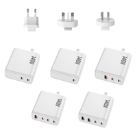 Station de charge rapide 140W GaN, 4 ports PD 3.1 USB C, chargeur mural GaN 30W USB A PD, adaptateur de chargeur pour ordinateur portable compatible avec iPhone