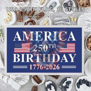 Drapeau personnalisé USA 250e anniversaire 3 x 5 pieds avec œillets, impression numérique, bannière patriotique pour l'extérieur - Product Image 2