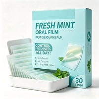 Oraal oplossende film energiestrips met vitaminen, frisse smaak, 30 stuks voor volwassenen