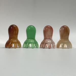 Anti Puffiness Large Size Stock Colorful Acrylic Crafts Handmade Portable Octopus Shape Guasha Comb for Massage - Product Image 6