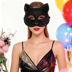 Maschere in Plastica all'Ingrosso con Motivi di Teste di Gatto e Volpe, per Cosplay, Halloween, Compleanni, Matrimoni, Feste, Danza, Teschi e <span class=keywords><strong>Clown</strong></span> - Product Image 2