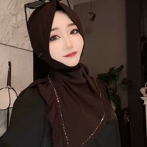 Voile musulman à bord festonné / Hijab à enfiler - Dernière conception, <span class=keywords><strong>tissu</strong></span> respirant - Product Image 5