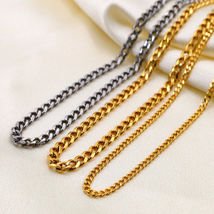 Stainless Steel Chain Necklace 316L High-End Polished Geometric Design Gift Jewelry - Product Image 3