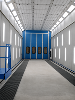Cabine de peinture pour camions et bus sur mesure de 12m à 18m, grande salle de peinture électrique/diesel pour camions