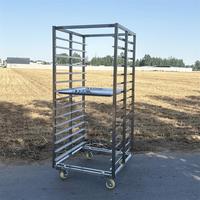 Meilleur prix, chariot de boulangerie en acier inoxydable 600x400 mm, chariot à paniers pour pâtisserie, chariot à pain, chariot de refroidissement pour boulangerie