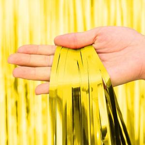 Cortina de flecos de aluminio de 1x2m de alta calidad, decoración de fiesta de cumpleaños, seda de lluvia, Multicolor borla, Cortins Metalicas, suministros para fiestas - Product Image 4