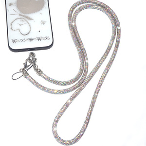 สายคล้องข้อมือประดับพลอยเป็นประกายสำหรับโทรศัพท์มือถือสายคล้องข้อมือสุดหรูสายคล้องคาดลำตัวแบบติดเพชรทั้งเส้น - Product Image 2