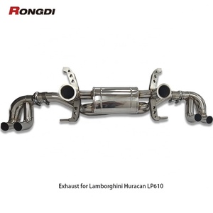 Échappement Catback en acier inoxydable 304 avec soupape à vide pour Lamborghini Huracan LP610/LP580 5.2L V10 Performance Muffler - Product Image 2