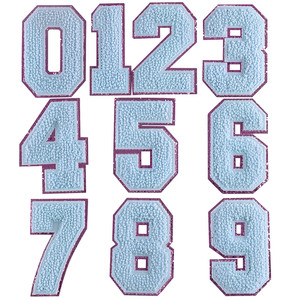 Biểu tượng tùy chỉnh Bảng chữ cái Thư Các Bản vá lỗi sắt trên quần áo nhãn thêu Chenille khăn các bản vá lỗi - Product Image 6