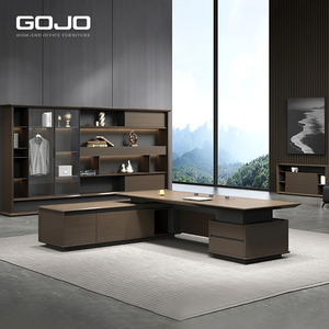 Sang Trọng Hiện Đại Ergonomic Bền Điều Hành Văn Phòng Bàn L-Hình Dạng Với Ngăn Kéo Công Nghệ Cao Chống Nước Đồ Nội Thất Bằng Gỗ - Product Image 3