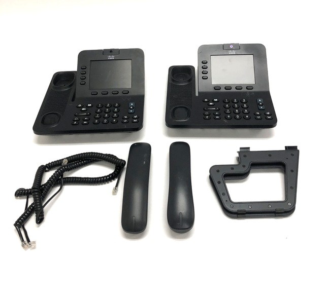 Lot of 2 CP-8945 4-Lines Video IP Desk Phone Black
