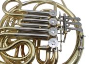 Cor français double détachable à 4 clés, tonalité F/Bb, corps en laiton, tube d'accordage en cupronickel, laque dorée FH9622 pour étudiants, orchestres et groupes.