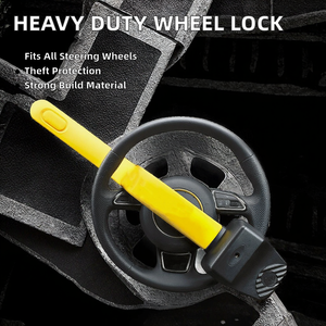 Verrouillage universel du <span class=keywords><strong>volant</strong></span> en acier robuste <span class=keywords><strong>avec</strong></span> clés Dispositif antivol rotatif de sécurité automobile - Product Image 3