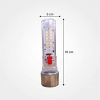 Lampe torche LED rechargeable solaire avec USB Type-C, lumière latérale, stroboscope rouge et bleu, lumière principale pour le camping et les activités de plein air