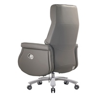 Chaise de bureau de direction moderne de luxe à dossier haut en cuir avec accoudoirs pivotants électriques inclinables et réglables en hauteur pour usage professionnel