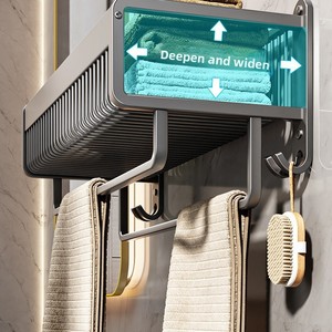 Thép Hiện Đại Nhôm Treo Tường Không Thấm Nước Thân Thiện Với Môi Phòng Tắm Giá Nhà Vệ Sinh Lưu Trữ Quần Áo/Khăn Tắm Góc Gắn Cho - Product Image 2
