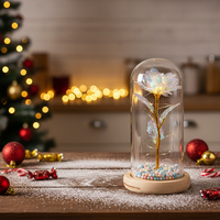 ZZLTY Prix d'usine, roses artificielles en feuille d'or faites à la main, fleurs préservées, cadeaux pour la Saint-Valentin, la fête des mères, Noël, le Nouvel An