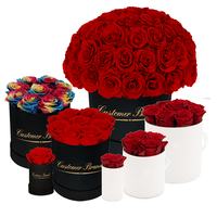 Op Maat Gemaakte Hoge Kwaliteit Dromerig Lang Levend Bewaard Gebleven Rozen Oneindig Voor Altijd Bloemen Eeuwig Bewaard Gebleven Bloem Geschenkdoos
