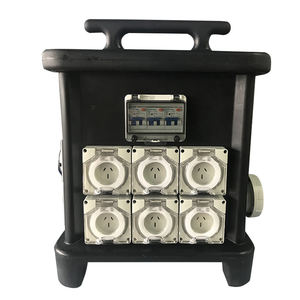 IP67 ポータブル 3+相 プラスチック製 ポータブルステージ 防水 電源分配盤 ボックス 電気機器 - Product Image 1