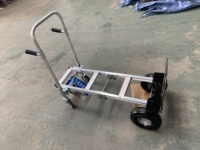 Chariot convertible 2-en-1 pliable en aluminium robuste Plate-forme en acier à quatre roues Support OEM pour l'utilisation d'outils à main