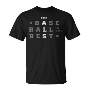 Camiseta Baseball Is The Best, negra, unisex, talla M para adultos - Product Image 2