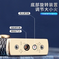 Briquet torche JOBON à flamme jet, allumage à silex, gaz butane rechargeable, flamme douce, pour cigares et cigarettes, design minimaliste en zinc, idéal pour les cadeaux promotionnels
