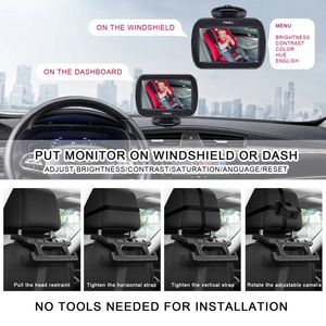 Meilleure vente grande caméra de surveillance de voiture large et réglable incassable orientée vers l'arrière pour bébé et enfants - Product Image 3