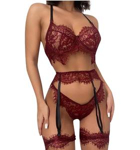 日本Xxx免费热辣内衣套装吊袜带女式性感内衣加大码女式套装 - Product Image 3